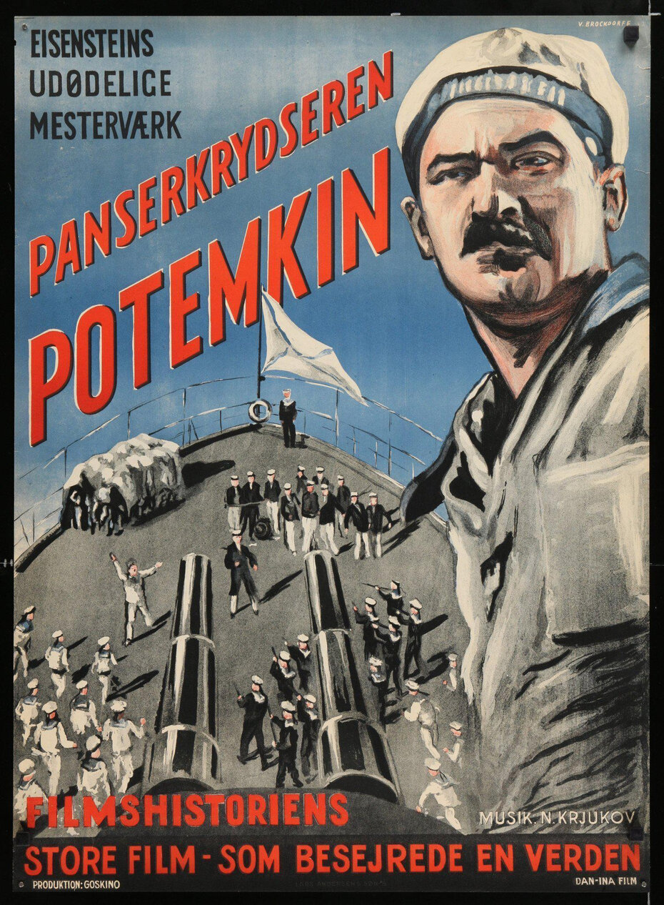 Cartaz do filme dirigido em 1925 por Sergei Eisenstein (Foto: Divulgação)
