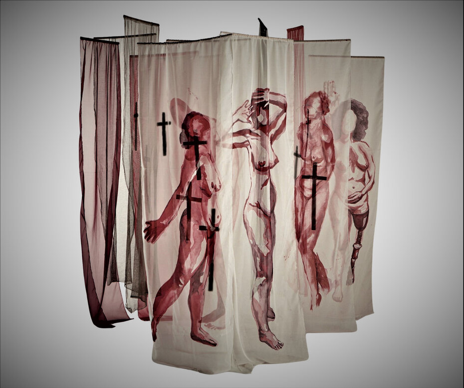 Uma das obras da artista Susan Mendes participa da mostra no Centro Cultural Correios, no Rio de Janeiro (Foto: Divulgação