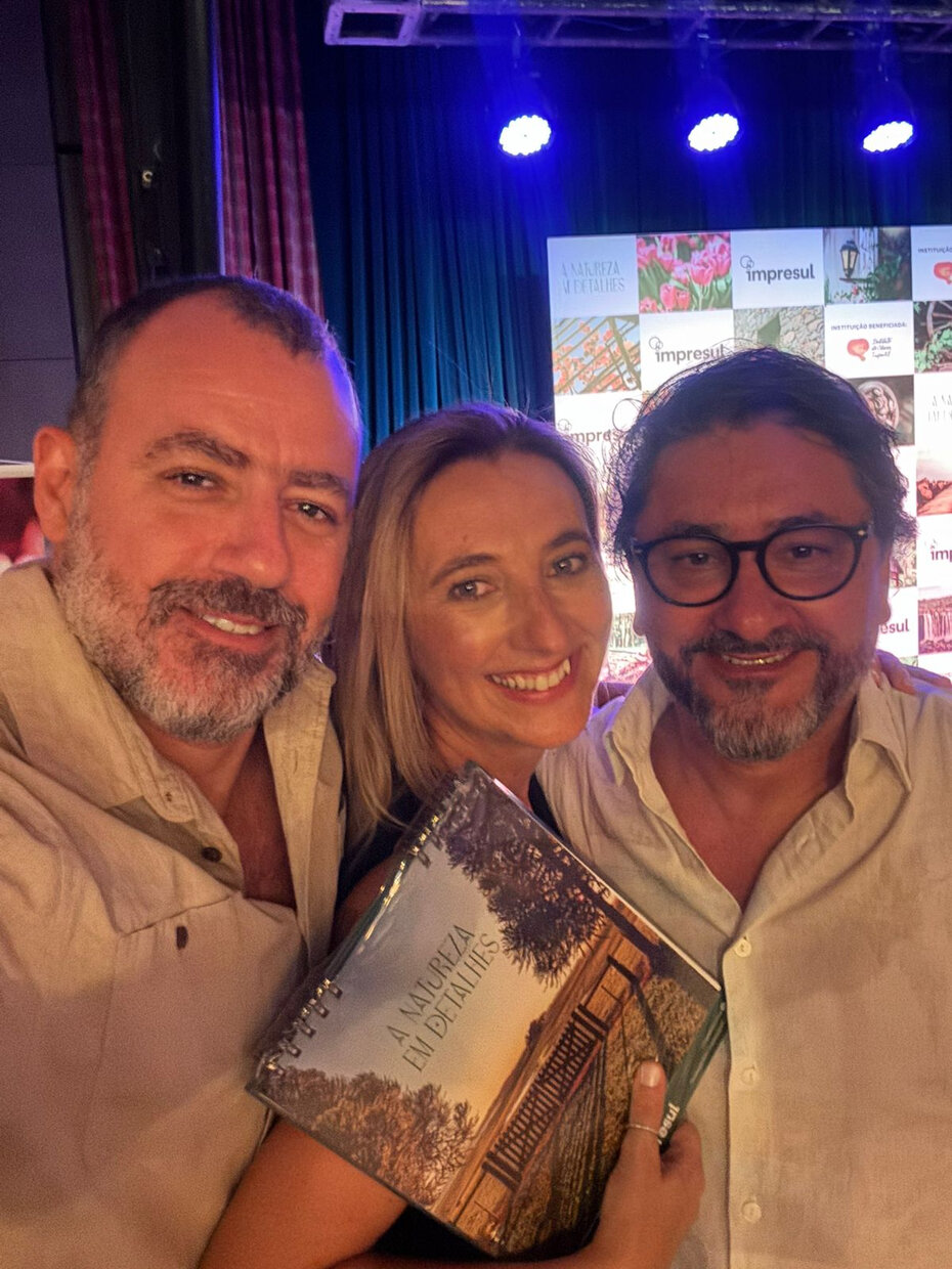 Jaguer Prestes, Andréia Soares e o fotógrafo Manoel Petry (Foto: Divulgação)