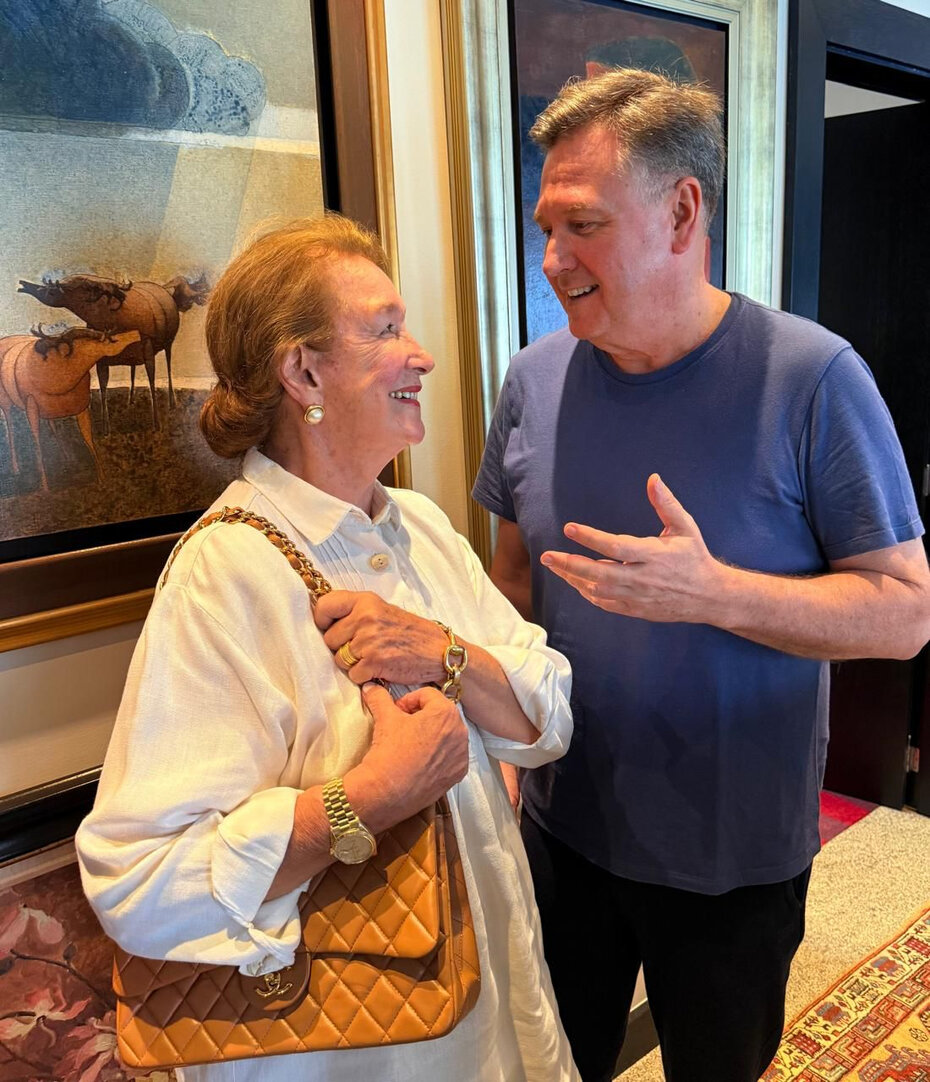 Olga Weinheber e Robert Juenemann estiveram no coquetel que completou a tarde do último sábado (Foto Paulo Gasparotto Especial)