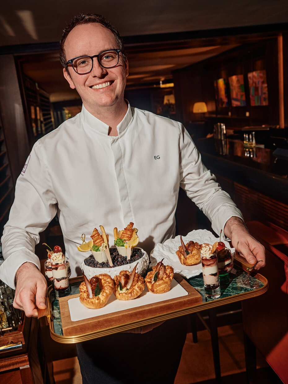 O chef Elliott Grover assinou os pratos típicos ingleses para o famoso baile pós-Oscar (Foto: Divulgação)