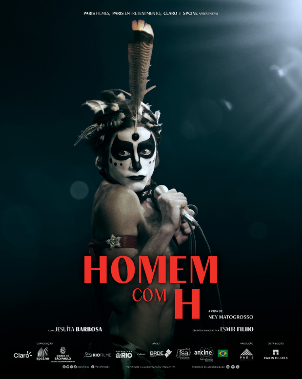 Cartaz da cinebiografia Homem com H estrelada por Jesuíta Barbosa (Foto: Divulgação)