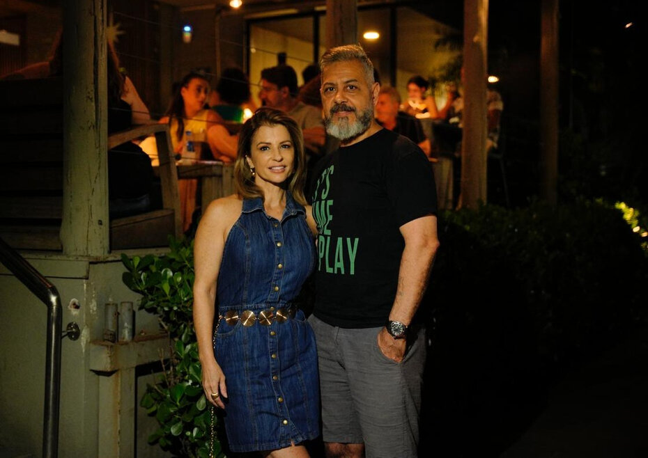Pati Silva e Josemar Salles no Press Hilário (Foto: Divulgação)