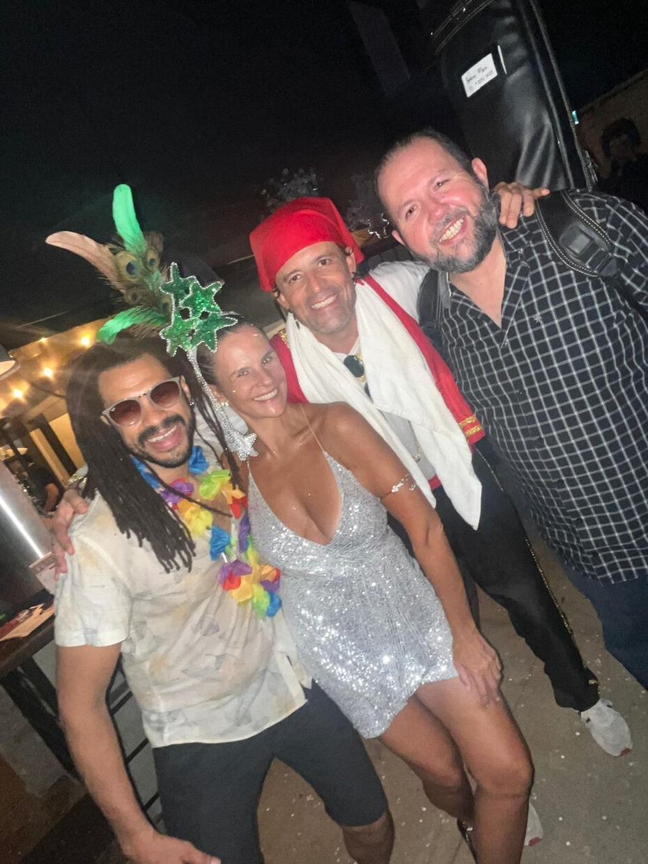 :  Moreno Morais, Mariana Bertolucci, Cristiano Bertolucci e Rodrigo Maia (Foto: Divulgação)