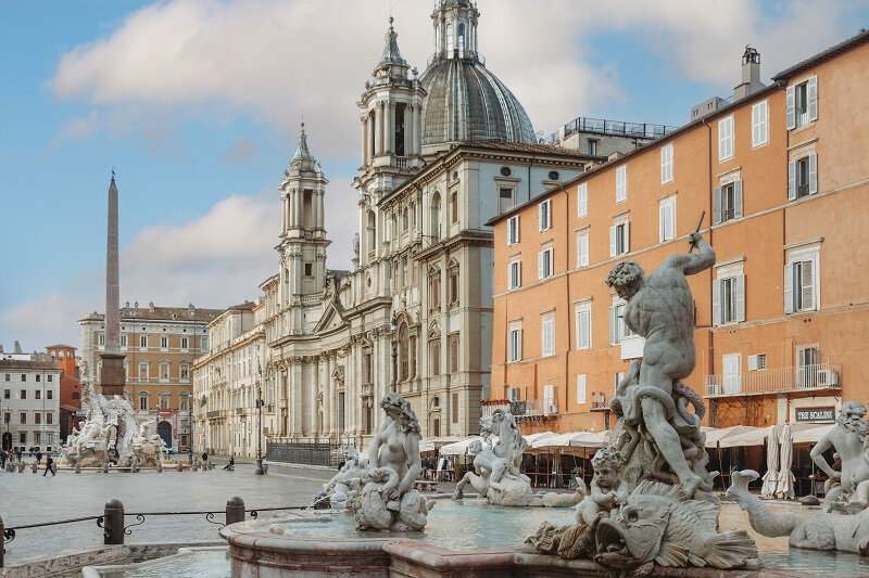 A Piazza Navona integra o passeio guiado pela cidade eterna (Foto: Divulgação)
