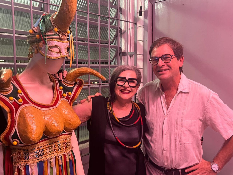 Alice Urbim e Francisco Marshall na inauguração do Teatro Zé Adão Barbosa (Foto: Paulo Gasparotto/Especial)