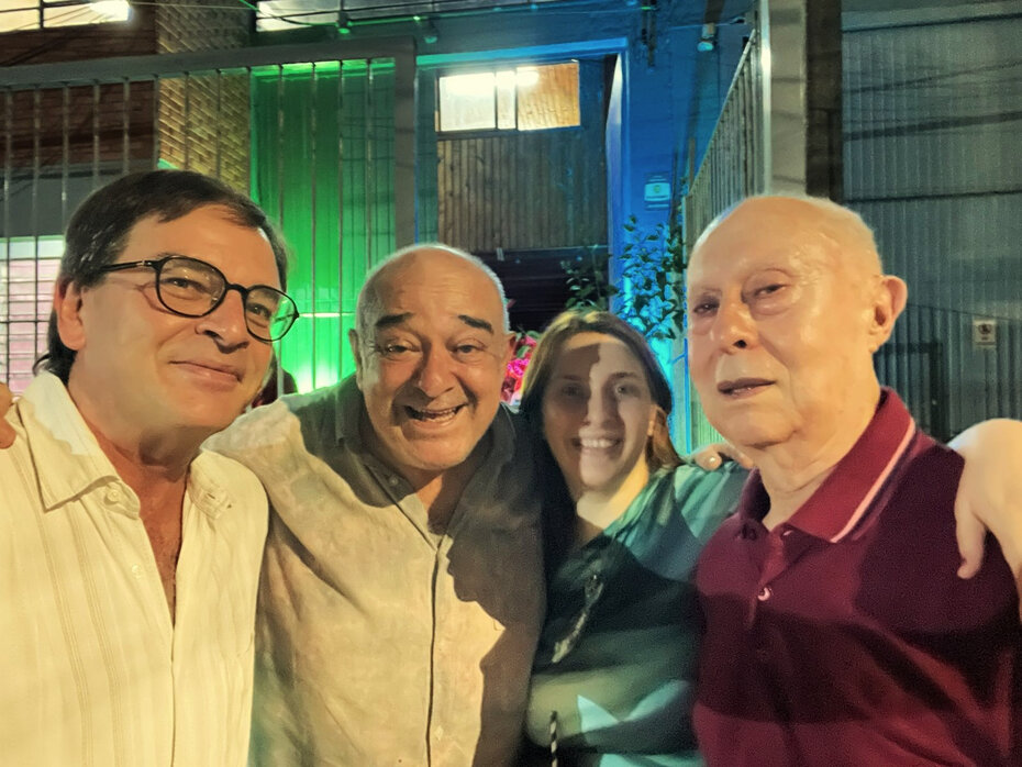 Meu momento selfie ao lado de Francisco Marshall, Heloísa Marshall e Zé Adão Barbosa (Foto: Divulgação)