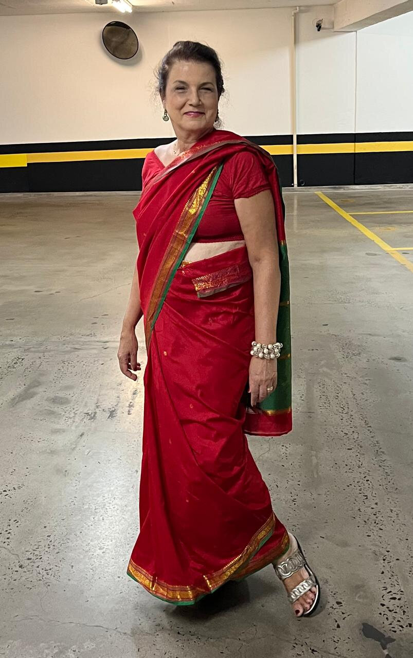 Leonor Schwartsmann caracterizada como princesa Sherazade (Foto: Divulgação)