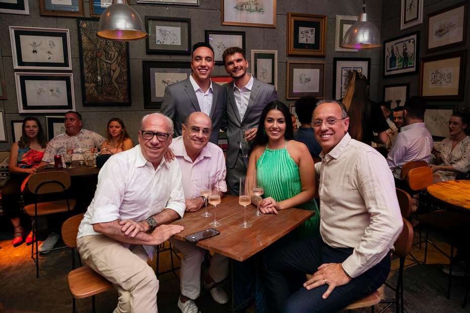 Gonzalo Lamego, Kyler Johnson, Jose Wilson Coronel, Wagner Brasil, Iara Lamego e Carlos Eduardo Lamego (Foto: Mari Korman/Divulgação)