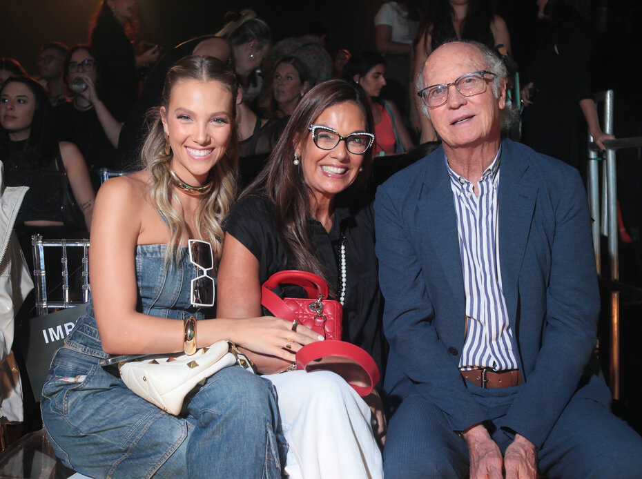 Antônia Ranzolin Falcão, Cristina Ranzolin e Paulo Roberto Falcão (Foto: Vini Dalla Rosa/Divulgação)