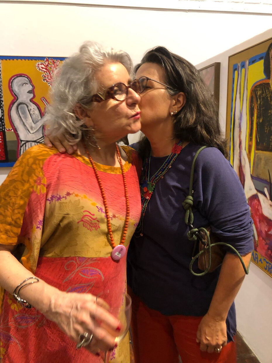 Tina Zappoli recebeu o carinho de Fernanda Martins Costa (Foto: Divulgação)