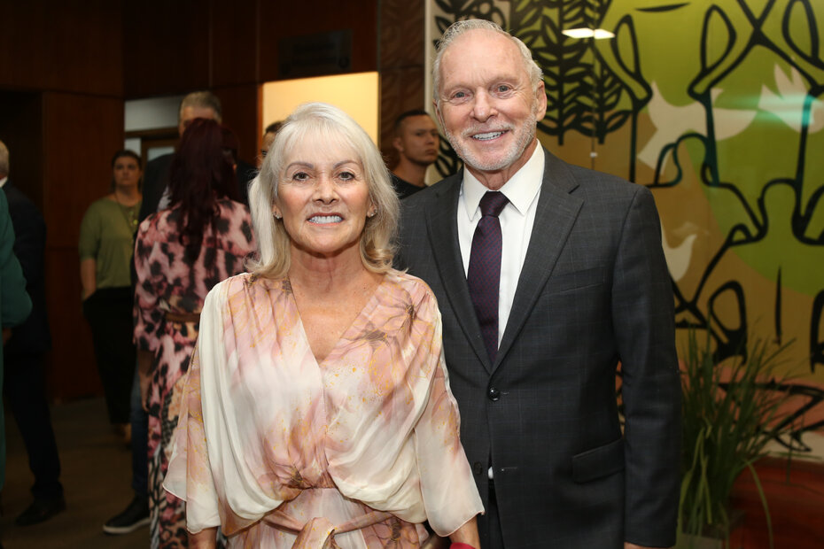 Neida e Francisco Schmidt no evento realizado na Sogipa (Foto: Lenara Petenuzzo/Divulgação)