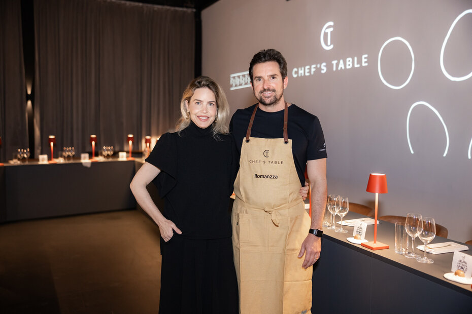 Fernanda Guimarães e o chef Lucas Cinti (Foto: Jonas Adriano/Divulgação)