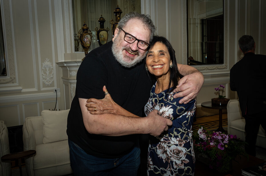 O chef Rogério Priori, um dos colaboradores ICD, com a primeira-dama de Porto Alegre, Valéria Leopoldino (Foto: Evandro Leal/Divulgação)