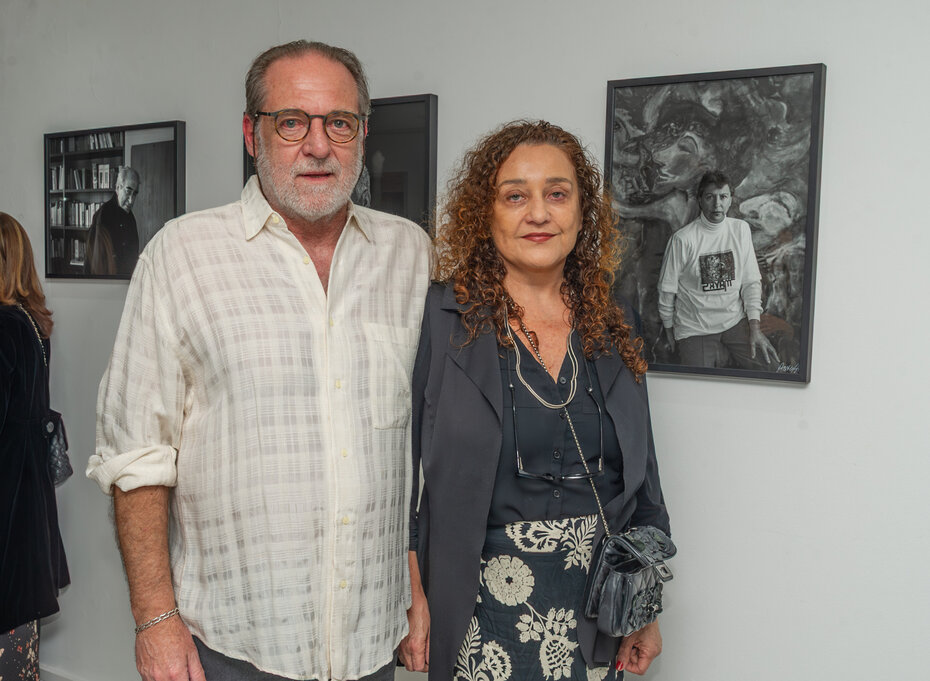 Luiz Eduardo Achutti e Kátia Arruda na Galeria Stockinger (Foto: Evandro Leal/Divulgação)