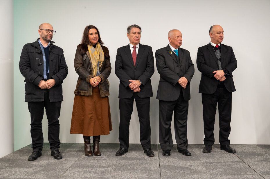Fernando Ritter, Comandante Nádia, Paulo Roberto Fernandes Faria, Nilson May e Pepe Vargas (Foto: Fabiano Panizzi/Divulgação)
