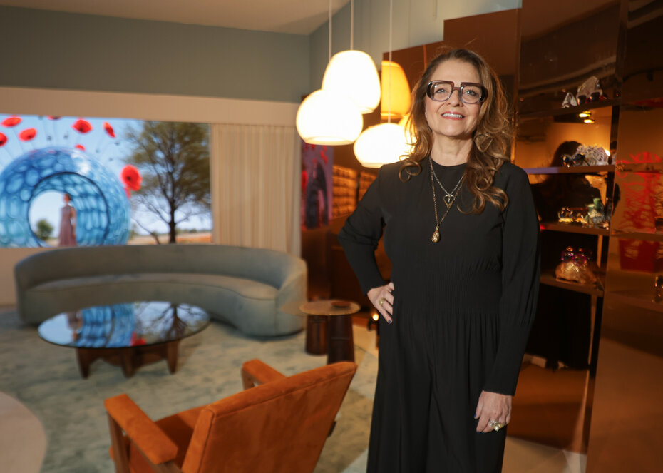 Lisiara Camargo Simon participa da CasaCor RS com o ambiente Olhares (Foto: Vini Dalla Rosa/Divulgação)