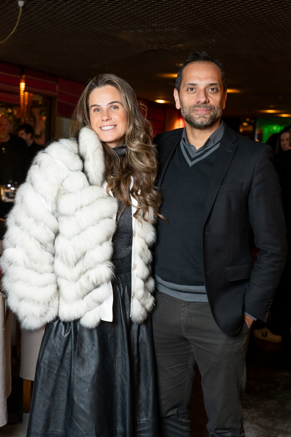 Frederica Arthur e Ernani Peres na noite festiva no Asiana (Foto: Andréa Graiz/Divulgação)