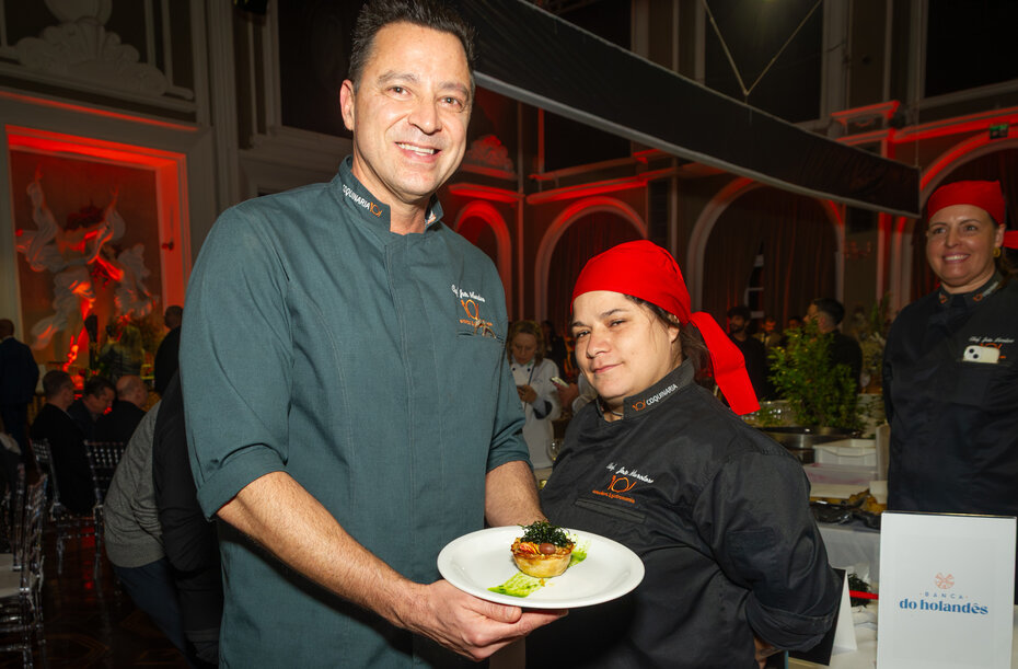 O chef João Muratore e Ilana Lima: cardápio elogiado (Foto: Evandro Leal/Divulgação)