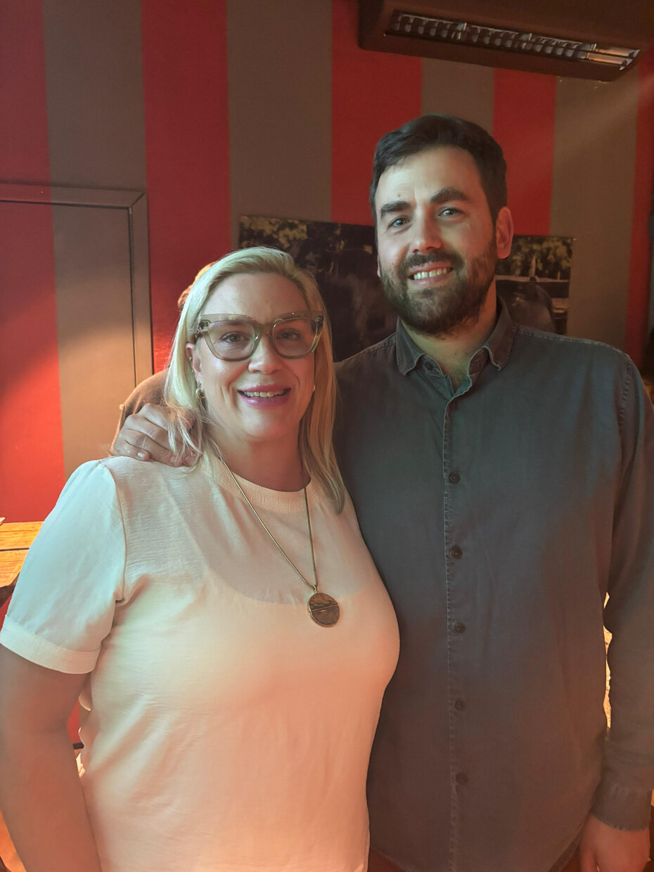 Raquel Luise Braga com o enólogo Alberto Eckholt (Foto: Luise Menick/Divulgação)