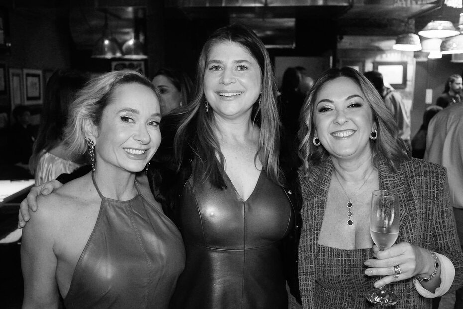 Sofia Refinetti, Camile Fleury Marczyk e Adriana di Lorenzo (Foto: Duda Alvares/Divulgação)
