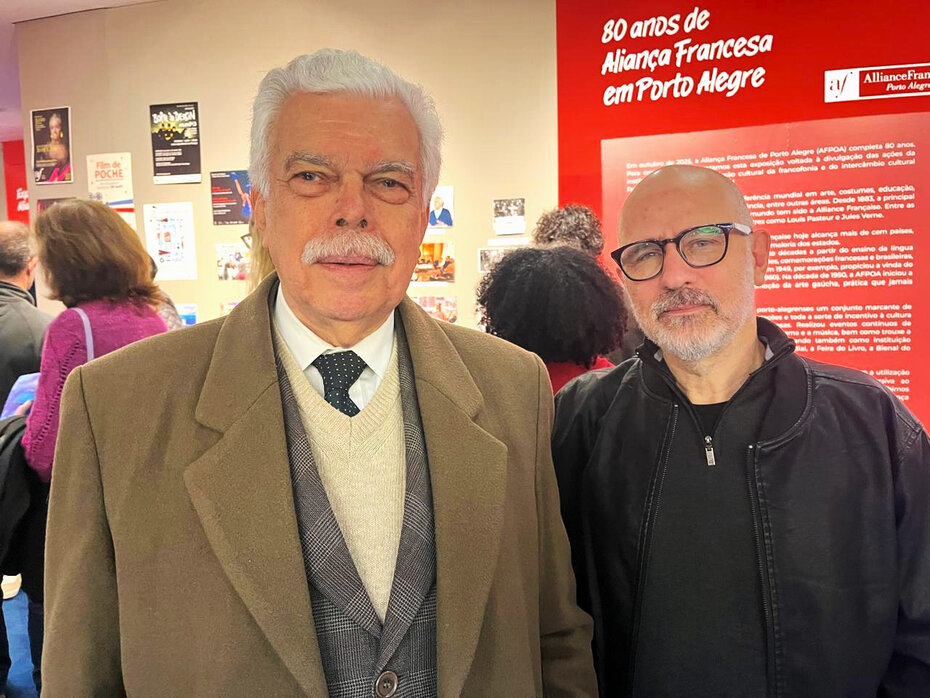 Miguel Frederico do Espírito Santo e José Francisco Alves, este curador da mostra (Foto: Paulo Gasparotto/Especial)