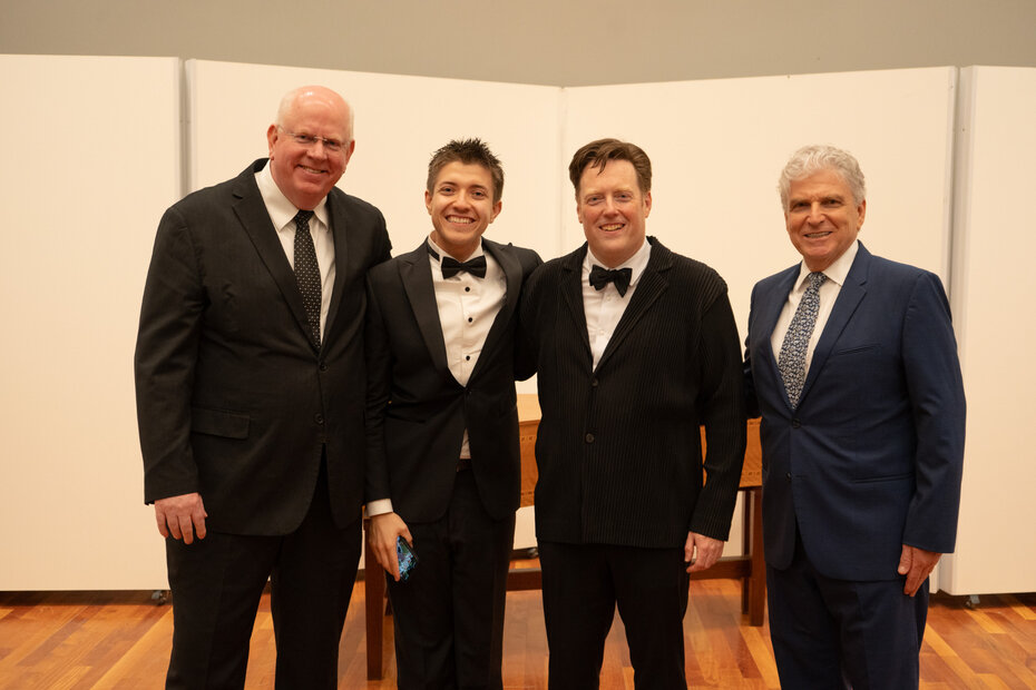 Manfredo Schmiedt, Estefan Iatcekiw, Jonathan Girard e Gilberto Schwartsmann (Foto: Vinícius Angeli/Divulgação)
