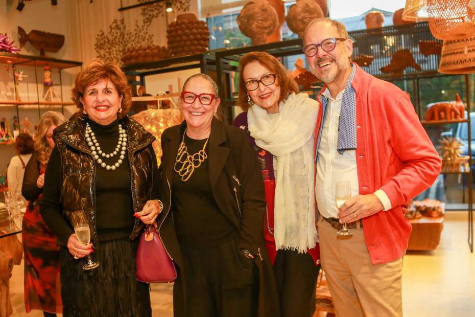 Suzana Vellinho Englert, Ana Fagundes, Lourdes Fellini e Mario Englert (Foto: Lenara Petenuzzo/Divulgação)