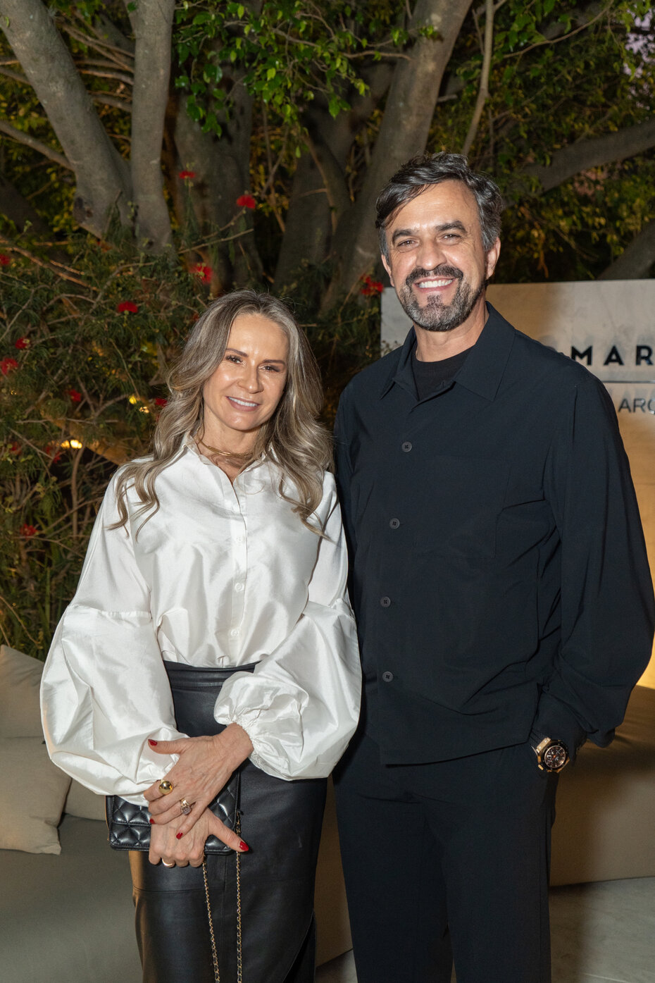 Andrea Feine e Marcelo Lora na abertura da Mostra Glass (Foto: Divulgação)