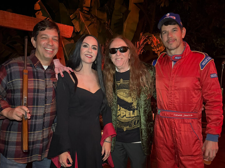 Marcelo Pegoraro, Jaque Pegoraro, Alemão Ronaldo e Fernando Pegoraro (Foto: EuTenhoVisto/Divulgação)