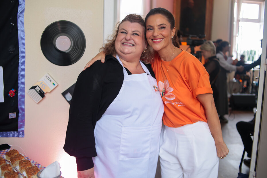 Petenuzzo e Xuxa Pires no animado evento no Padre Cacique (Foto: Vini Dalla Rosa/Divulgação)