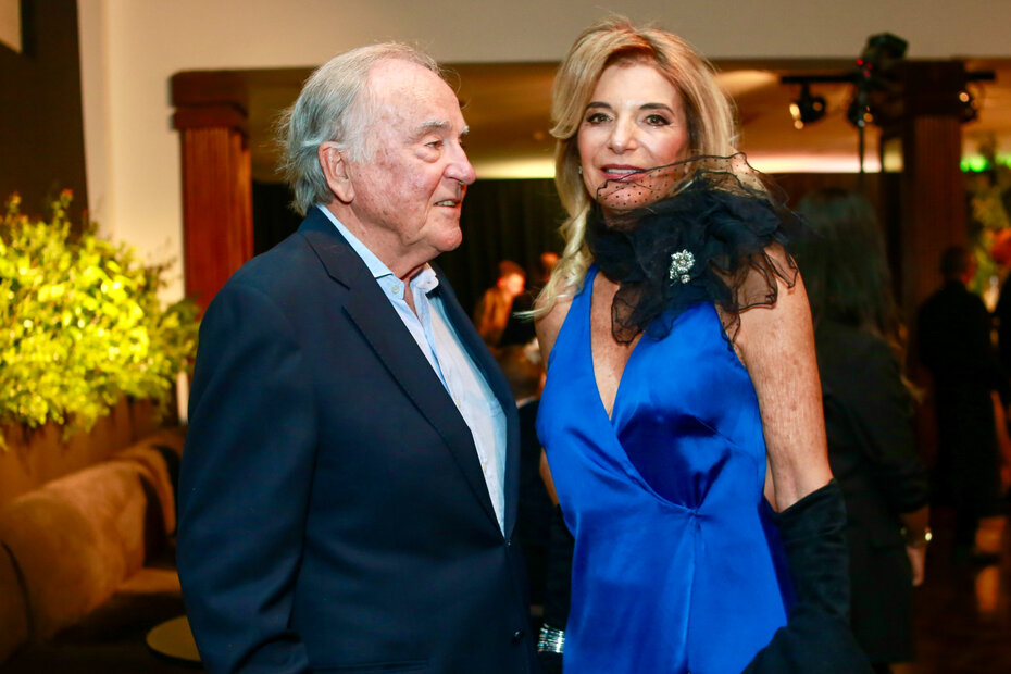 Beatriz Santa Catarina Mariano da Rocha e Nelson Mariano da Rocha na noite festiva (Foto: Lenara Petenuzzo/Divulgação)