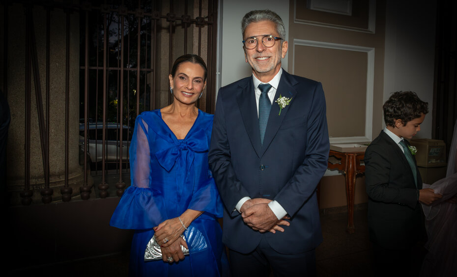 Ana Lucia Waltrick dos Santos e Cezar Cesa, pais da noiva (Foto: Evandro Leal/Divulgação)