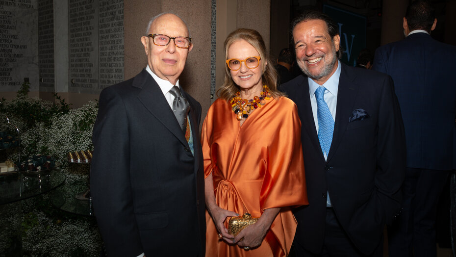 Estive com Nara Birmann Sirotsky e Nelson Sirotsky na recepção (Foto: Evandro Leal/Divulgação)