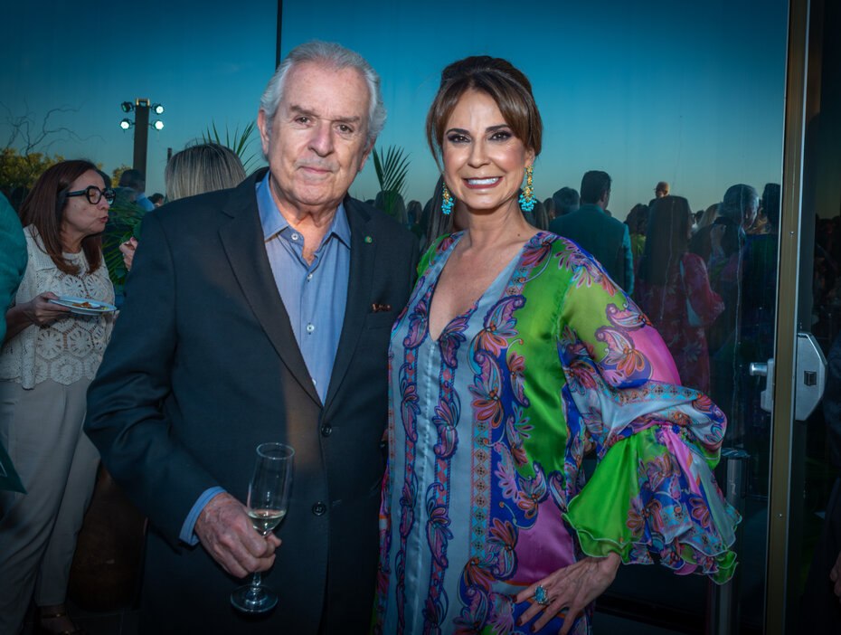 Paulo Amaral e Gabriela Brasil, ele um dos curadores da mostra de arte (Foto: Evandro Leal/Divulgação)