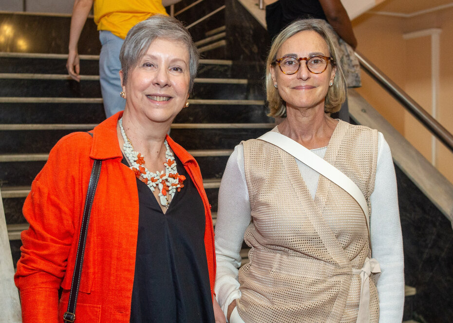 Eleone Prestes e Clarissa Schneider Loureiro no Clube do Comércio (Foto: Lenara Petenuzzo/Divulgação)