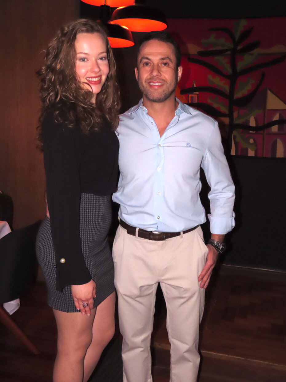 Ana Vitoria Balbinotti e Carlo Bicchieri no encontro gastronômico (Foto: Rafael Moreira/Divulgação)