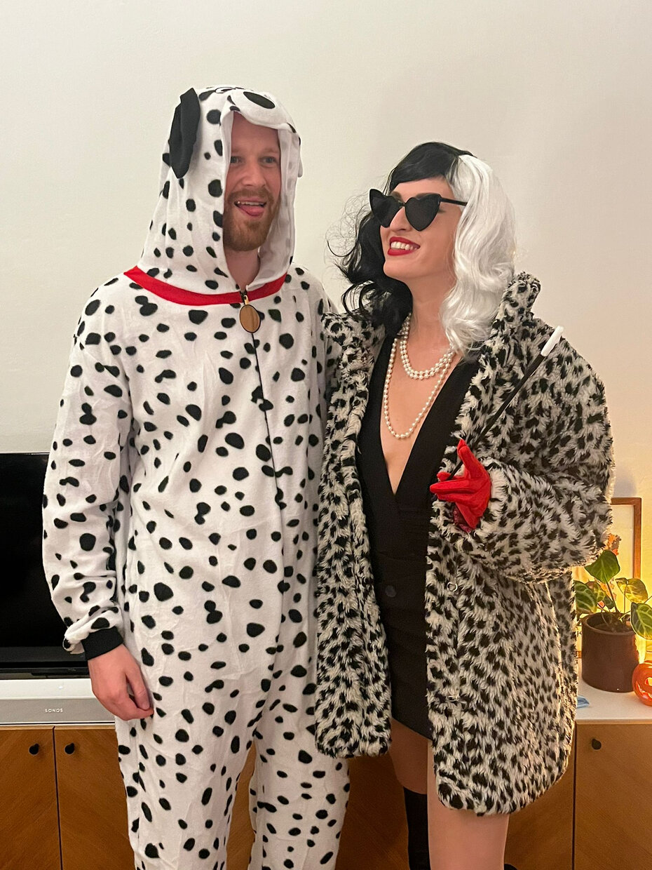 Nicola Peccin e Laura Aurvalle: Os 101 Dálmatas como inspiração (Foto: Divulgação)