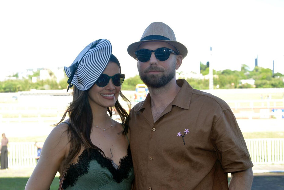 Marco Flores da Cunha e Antonio Castro no Jockey Club (Foto: Lu Dias/Divulgação)