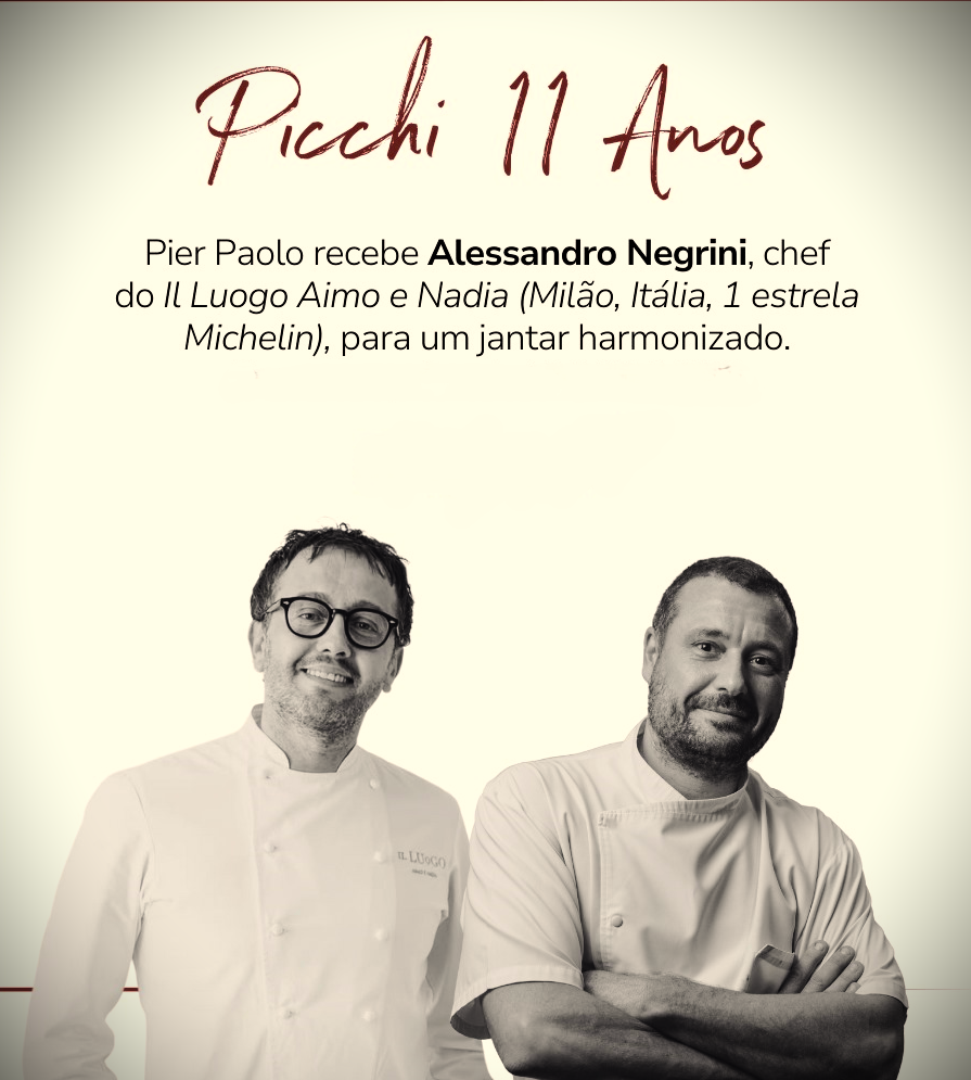 Os chefs Pier Paolo e Alessandro Negrini assinam o menu da noite comemorativa do Picchi (Foto: Divulgação)