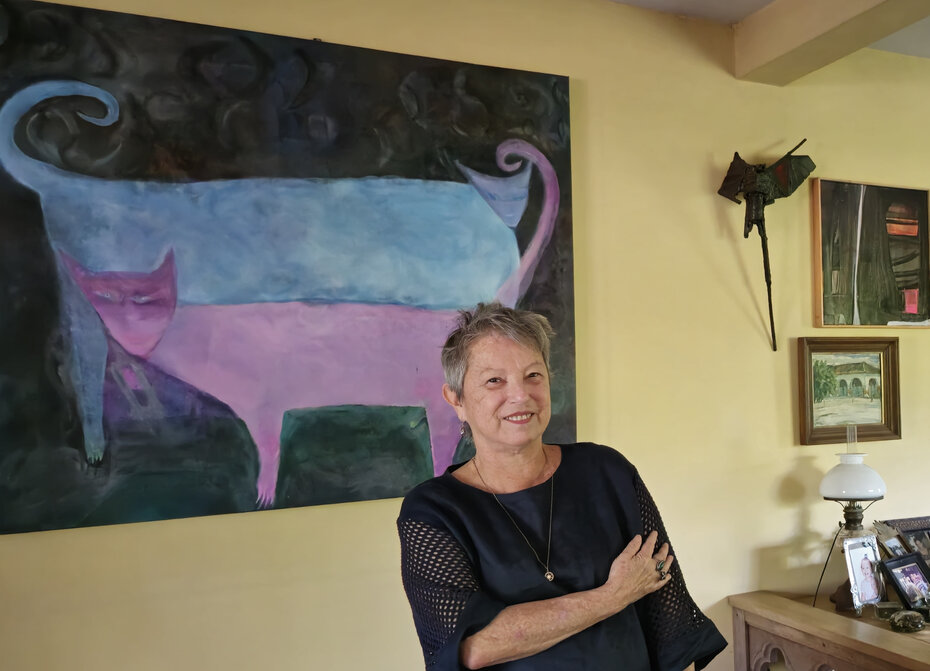 Berenice Unikowsky é conhecida como a artista dos gatos e do abstrato (Foto: Divulgação)
