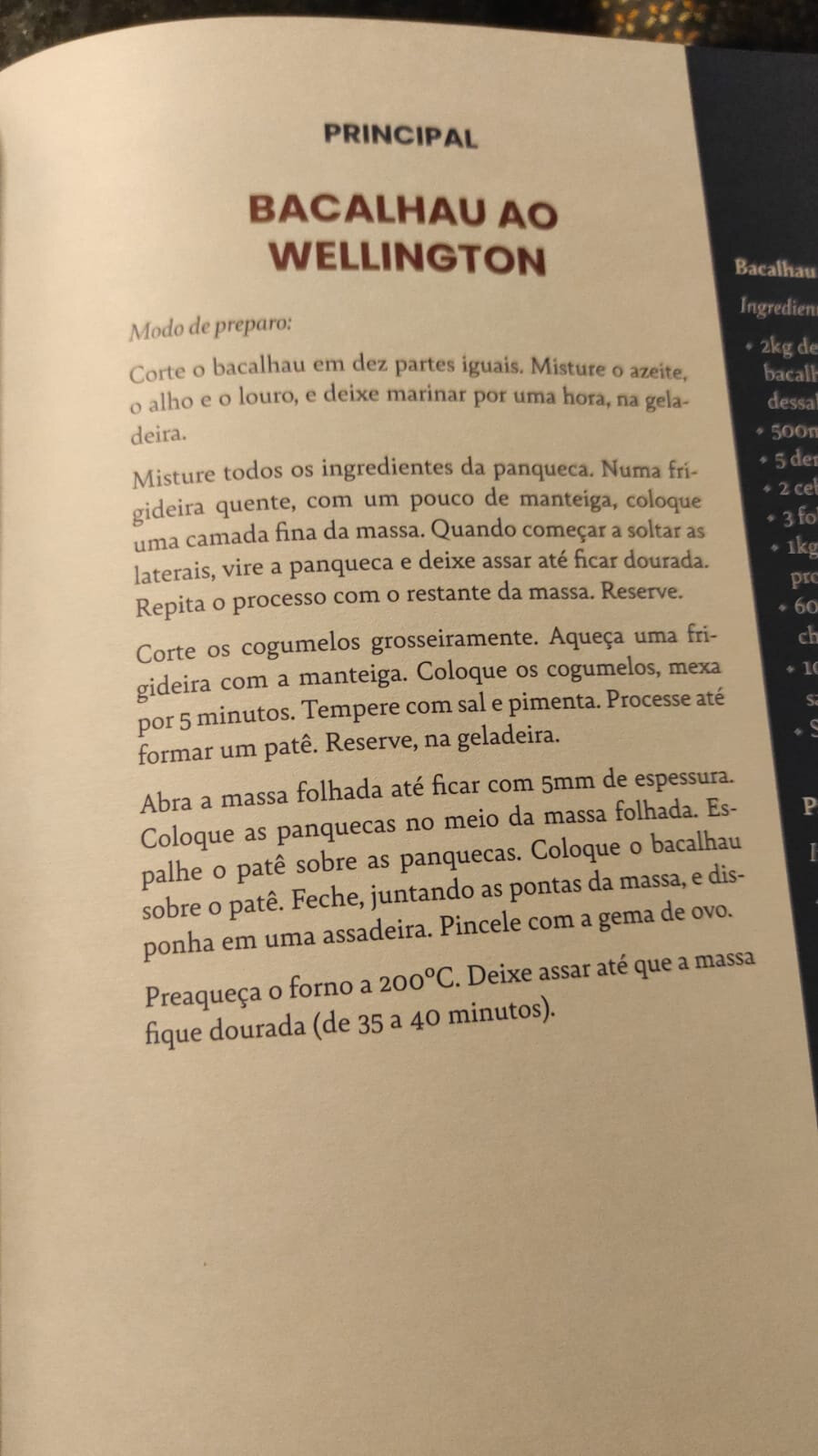 A original receita de Bacalhau ao Wellington (Foto: Divulgação)