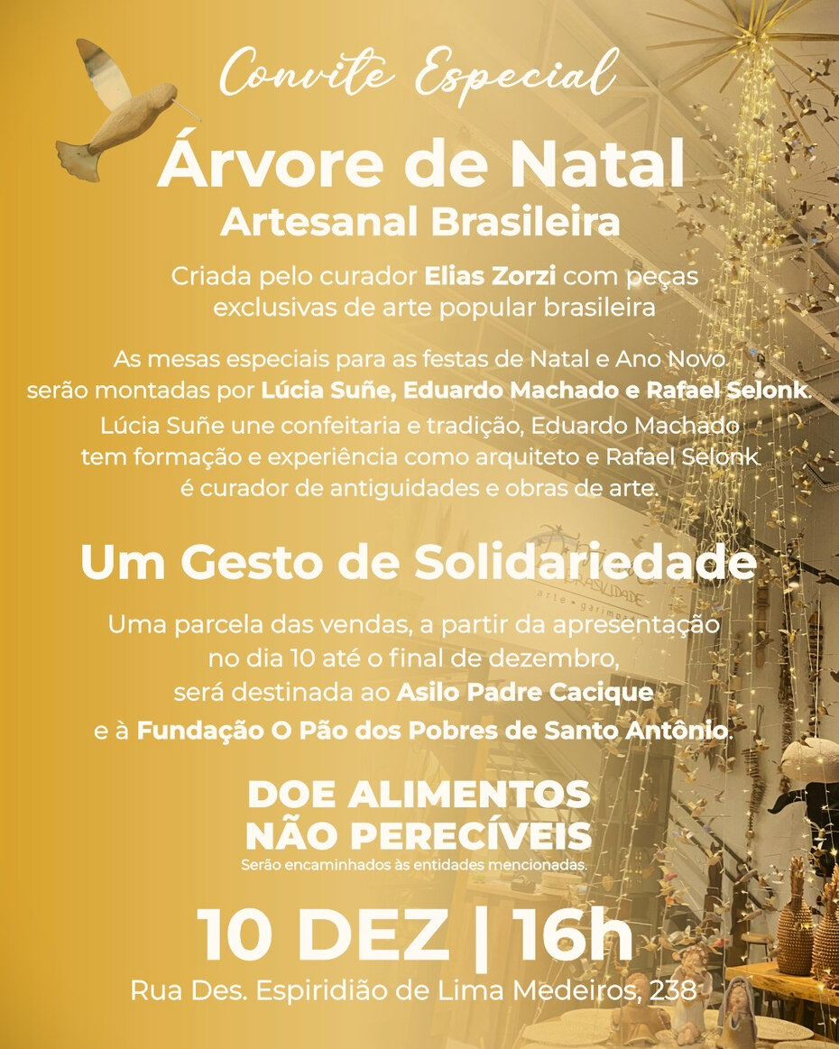 : Convite para o evento que beneficiará o Asilo Padre Cacique e a Fundação Pão dos Pobres (Foto: Divulgação)