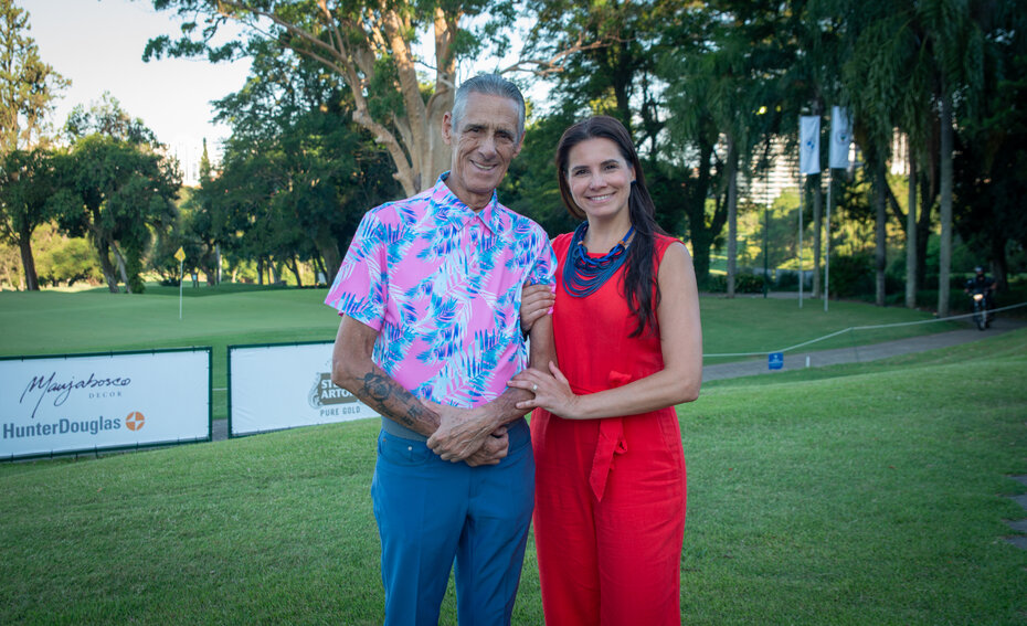 Wilmar Charao com a filha Marcia Charao: atuantes no setor das competições de golfe (Foto: Evandro Leal/Divulgação)