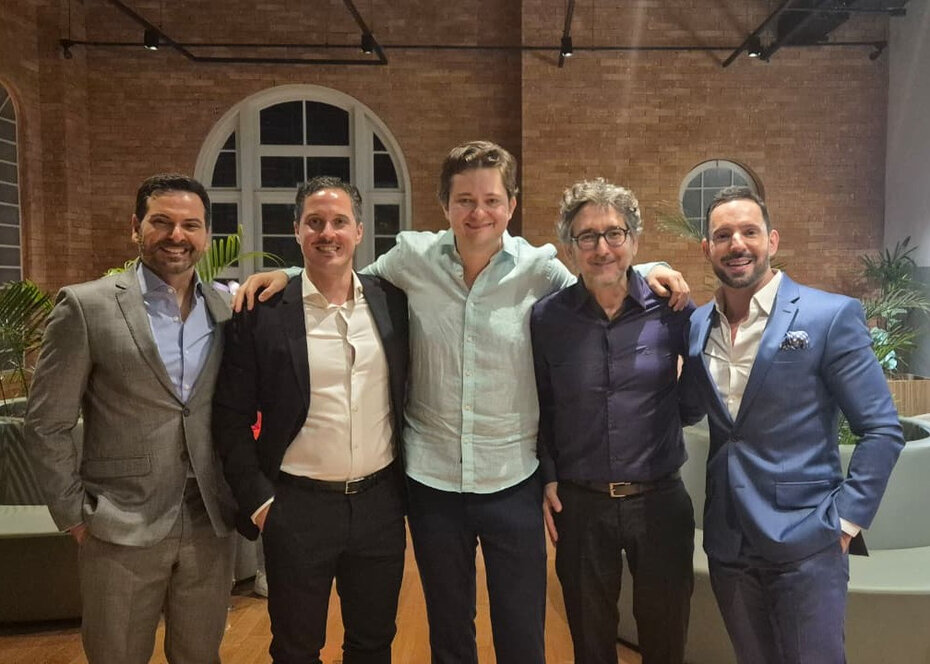 Ademar Pozzatti Junior, Luciano Teston, João Paulo Silveira Barbiero, Marcelo Castiglia e Cesar Castellan (Foto: Divulgação)