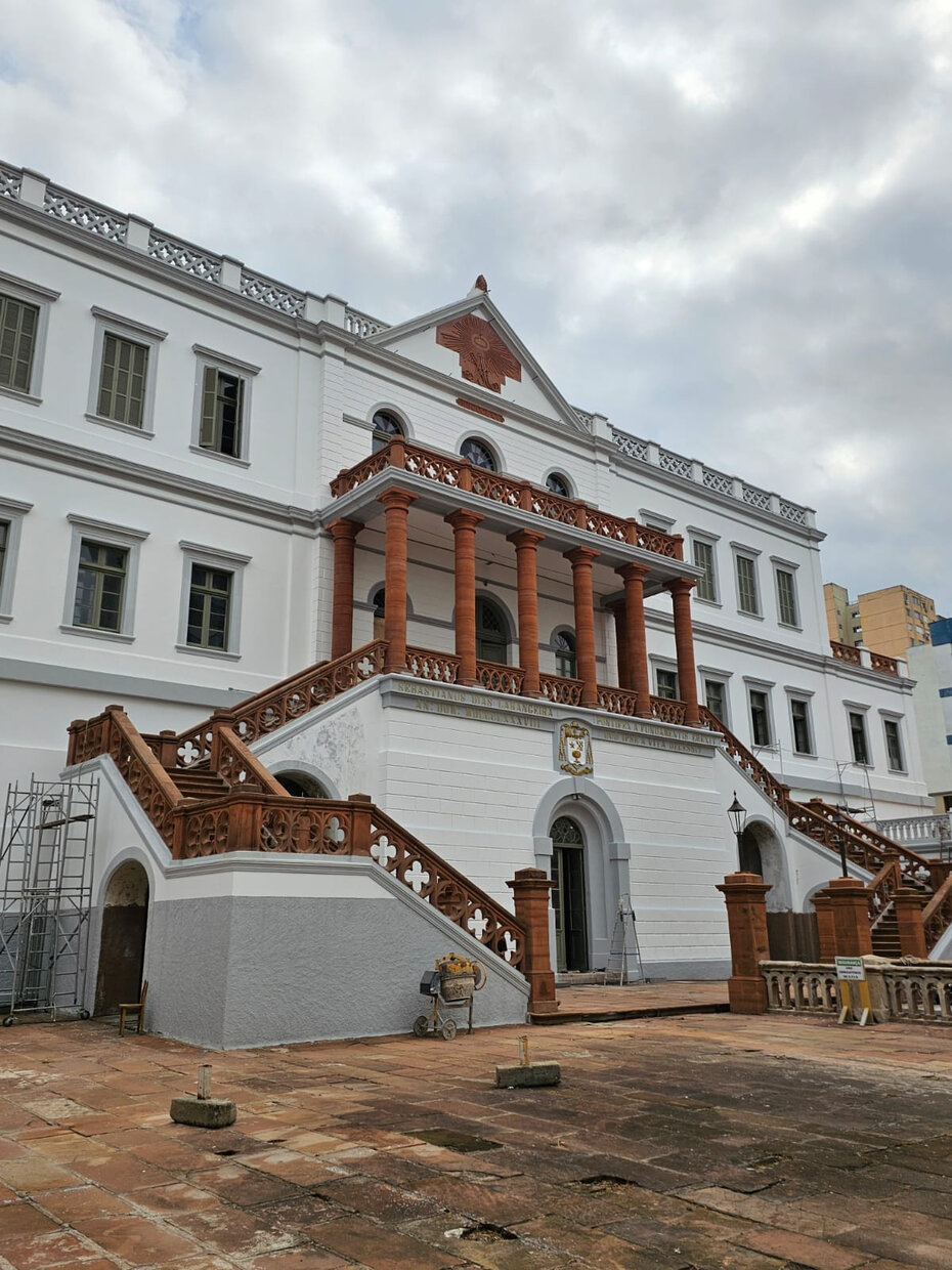 A fachada da C&uacute;ria: destaque no Centro Hist&oacute;rico (Foto: Lucas Volpatto/Divulga&ccedil;&atilde;o)