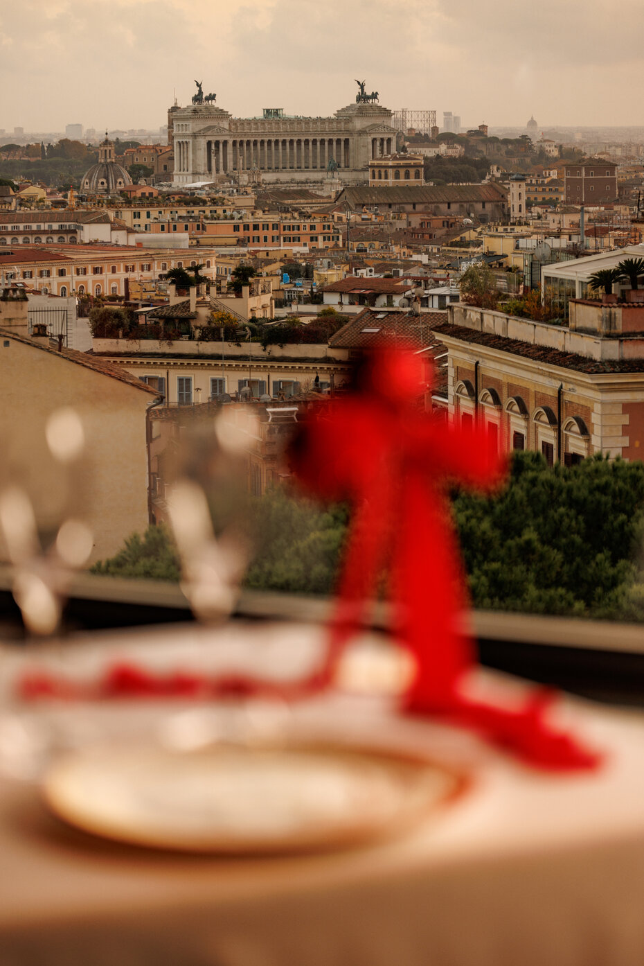 A bel&iacute;ssima vista de Roma do terra&ccedil;o (Foto: Divulga&ccedil;&atilde;o)