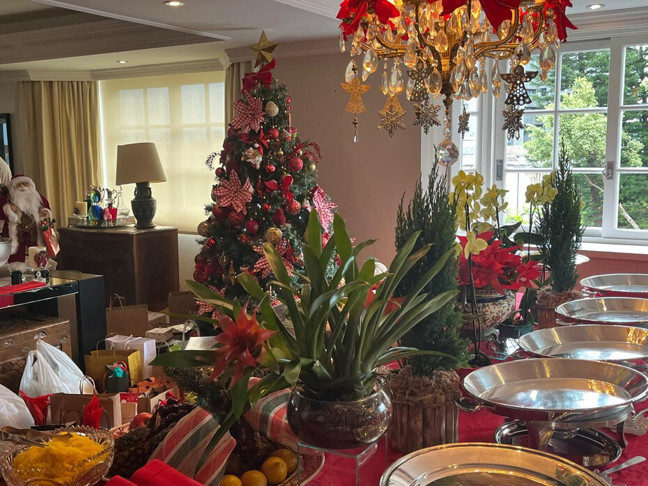 A bonita decora&ccedil;&atilde;o com temas de Natal (Foto: Paulo Gasparotto/Especial)