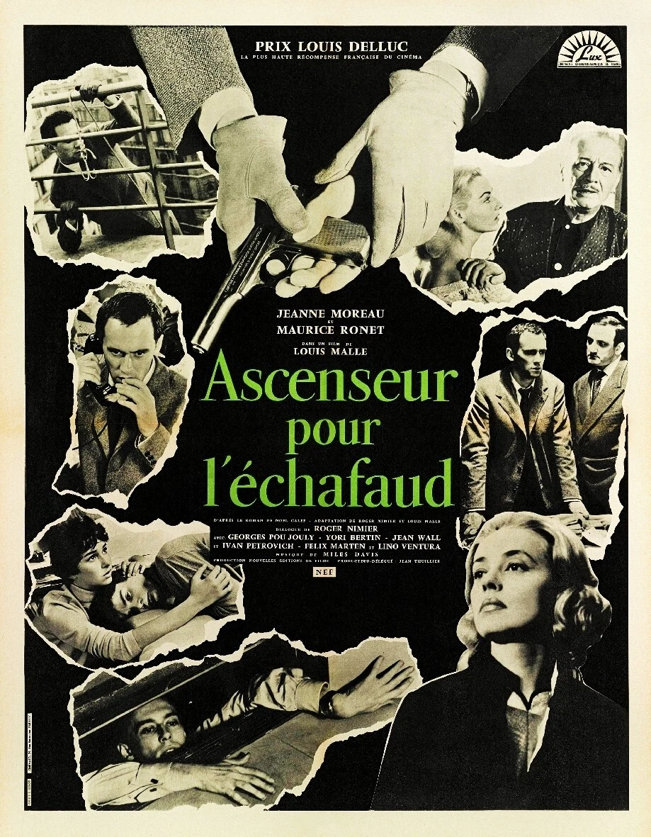 Cartaz do filme franc&ecirc;s Ascensor para o Cadafalso, que teve a trilha sonora composta por Davis (Foto: Divulga&ccedil;&atilde;o)