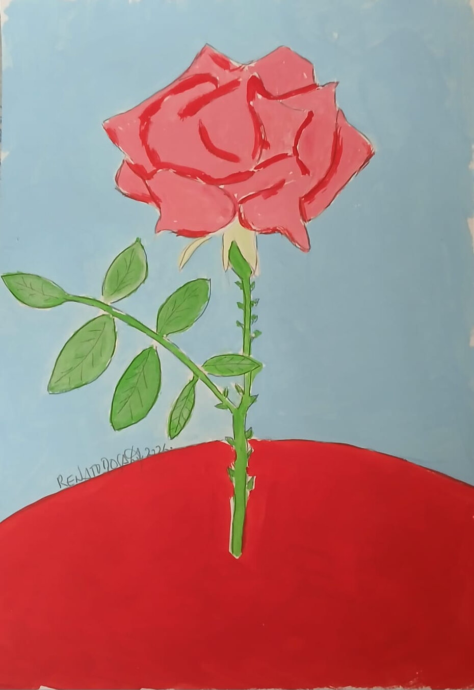 Uma das obras que integram a mostra: a rosa de Renato Rosa (Foto: Divulga&ccedil;&atilde;o)